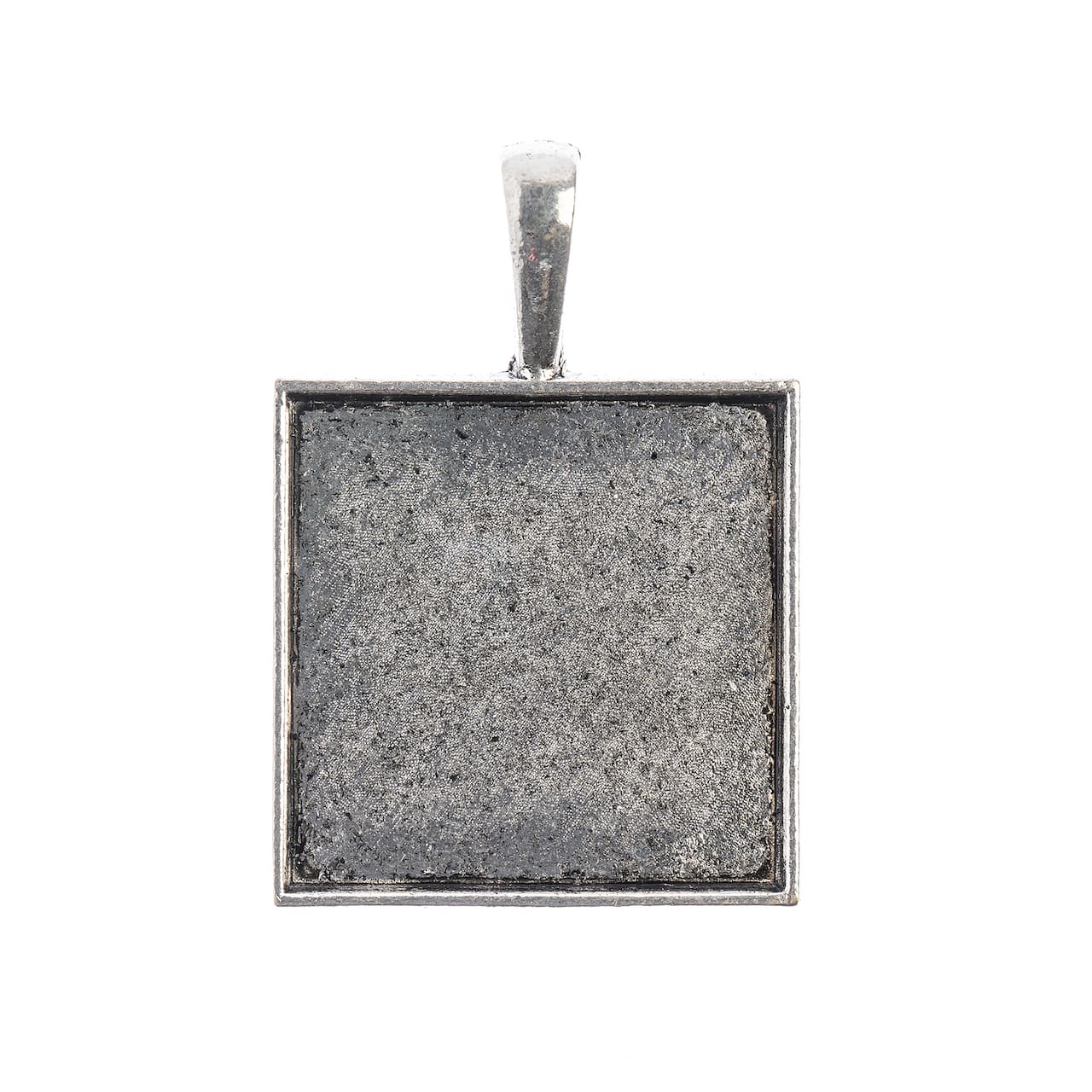 John Bead 23mm Antique Silver Square Pendant Frames, 3ct.